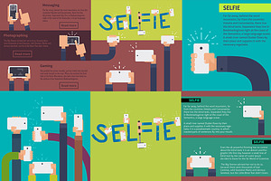 Set of smartphone use illustrations
