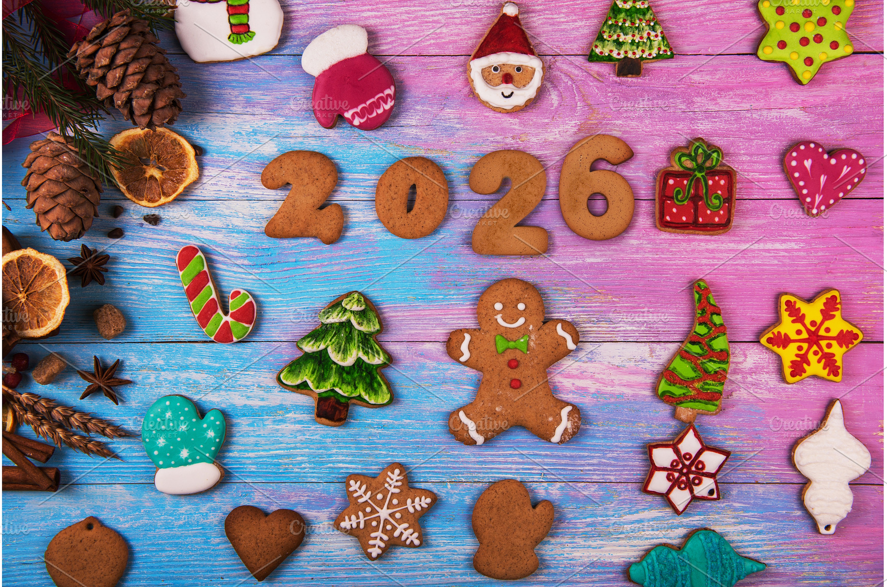 Colorful Christmas Cookies Greeting, a Holiday Photo by Jan Jack Russo Media
