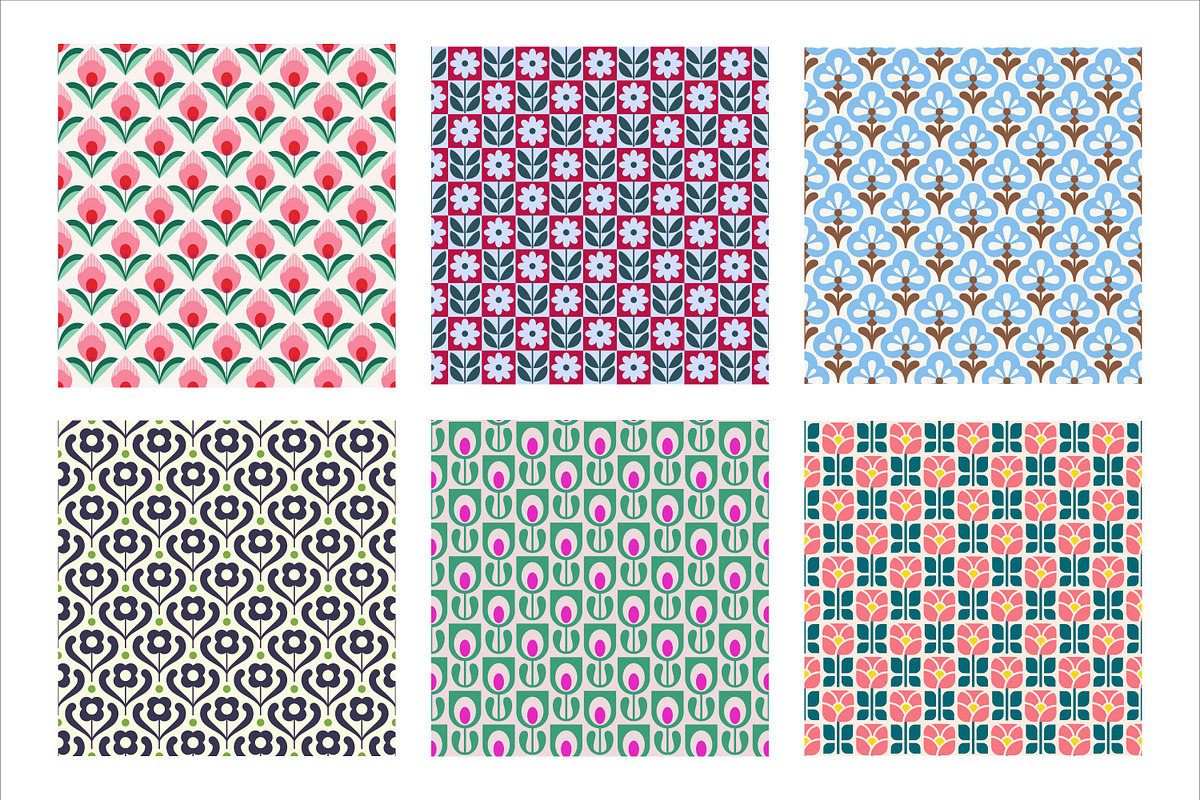 Pack of abstrack flower pattern, a Pattern Graphic by Brainware Graphic (Photo 4 of 8)