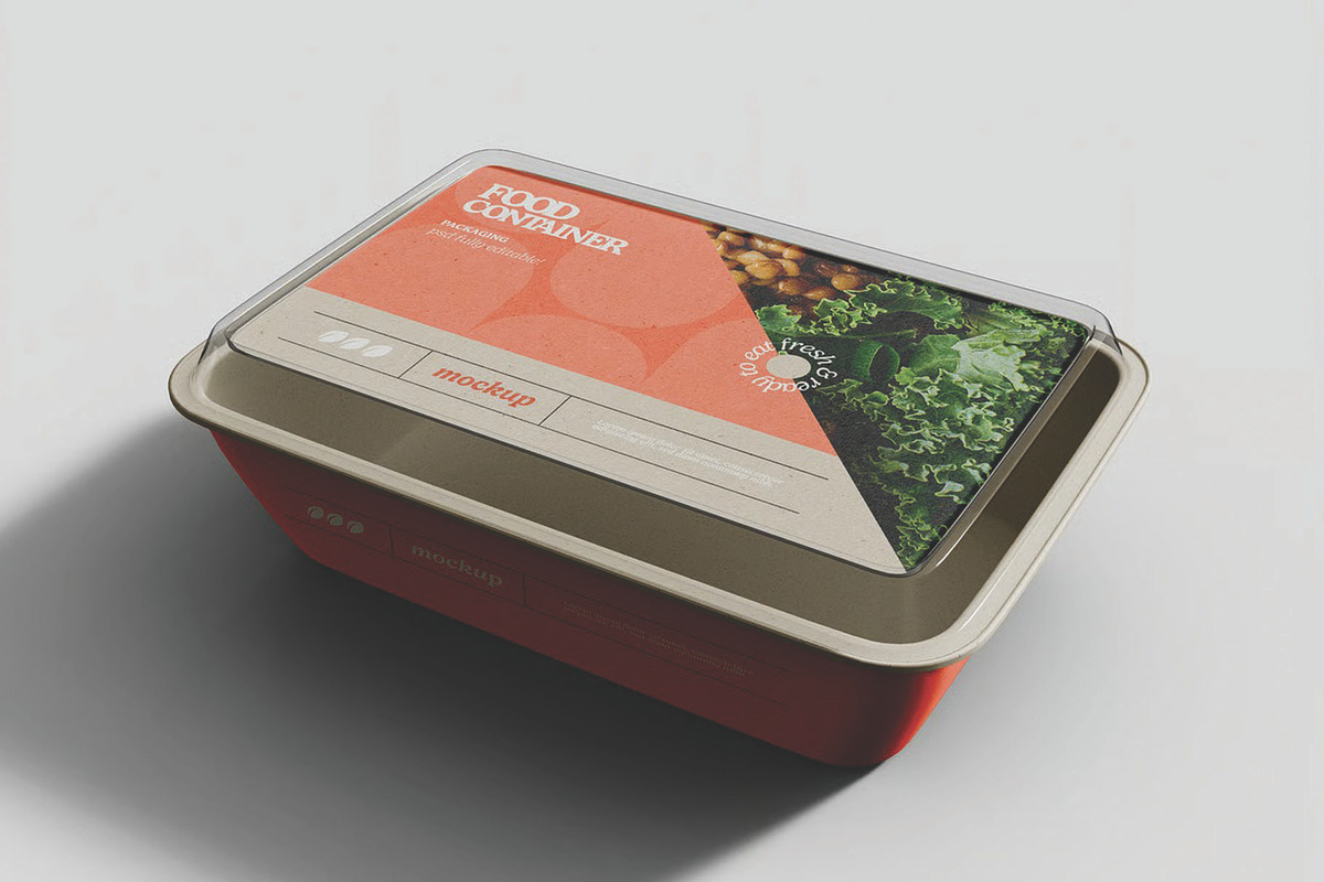 Takeaway Food Container Mockup, a Packaging Mockup by skybluecreative (Photo 2 of 3)