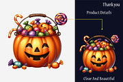Watercolour Halloween Bundle Clipart, a Graphic by designcity5 (Thumbnail 5 of 5)