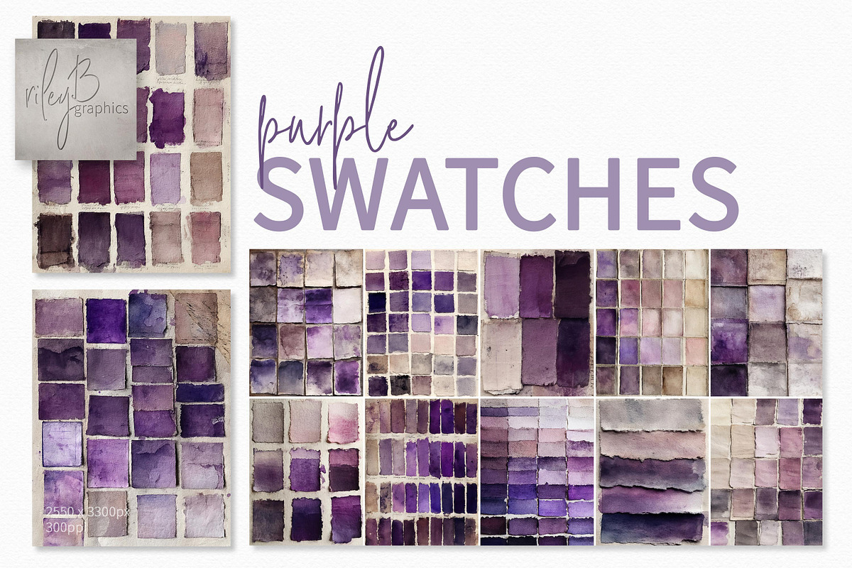 Purple Swatches, a Decorative Illustration by rileyBgraphics (Photo 1 of 6)