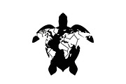 World Map Sea Turtle Bundle, an Illustration by Gaye Art (Thumbnail 29 of 31)