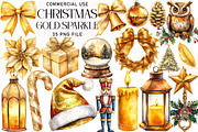 Gold Sparkle Christmas Clipart, an Illustration by Daily.Designs (Thumbnail 1 of 5)