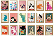 Cat Prints, Watercolor Cat Wall Art, an Animal Photo by Chipshpow Graphics (Thumbnail 5 of 8)