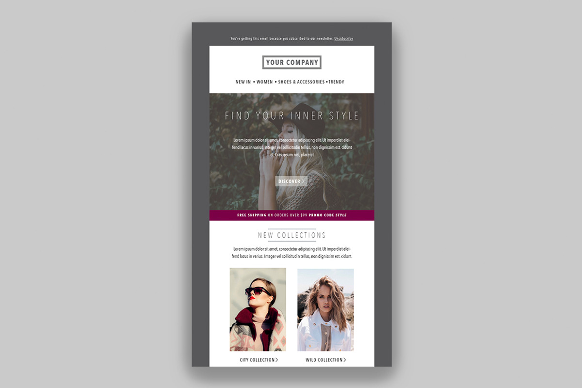 Fashion E-mail Newsletter 01 (PSD), an Email Template by Carlos Fernando (Photo 3 of 4)