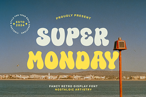 Super Monday - Fancy Retro Font