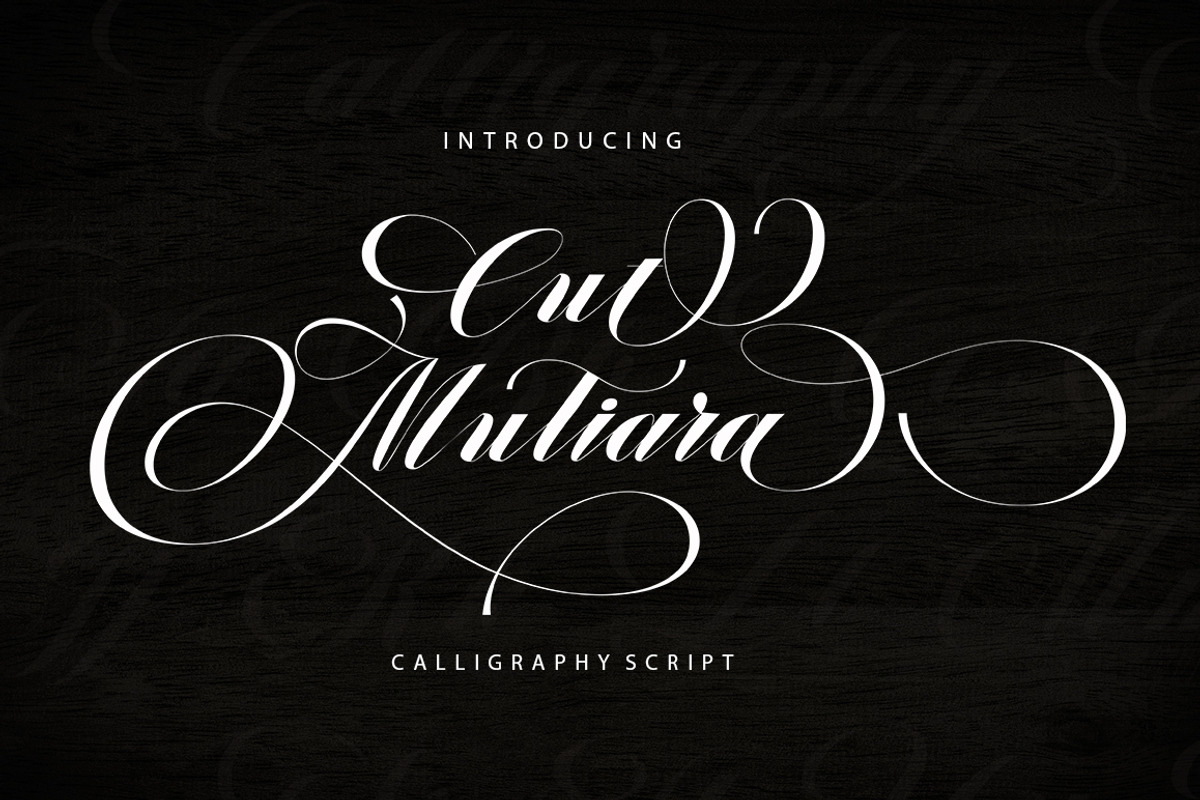 Cut Mutiara, a Script Font by Typehill (Photo 1 of 12)