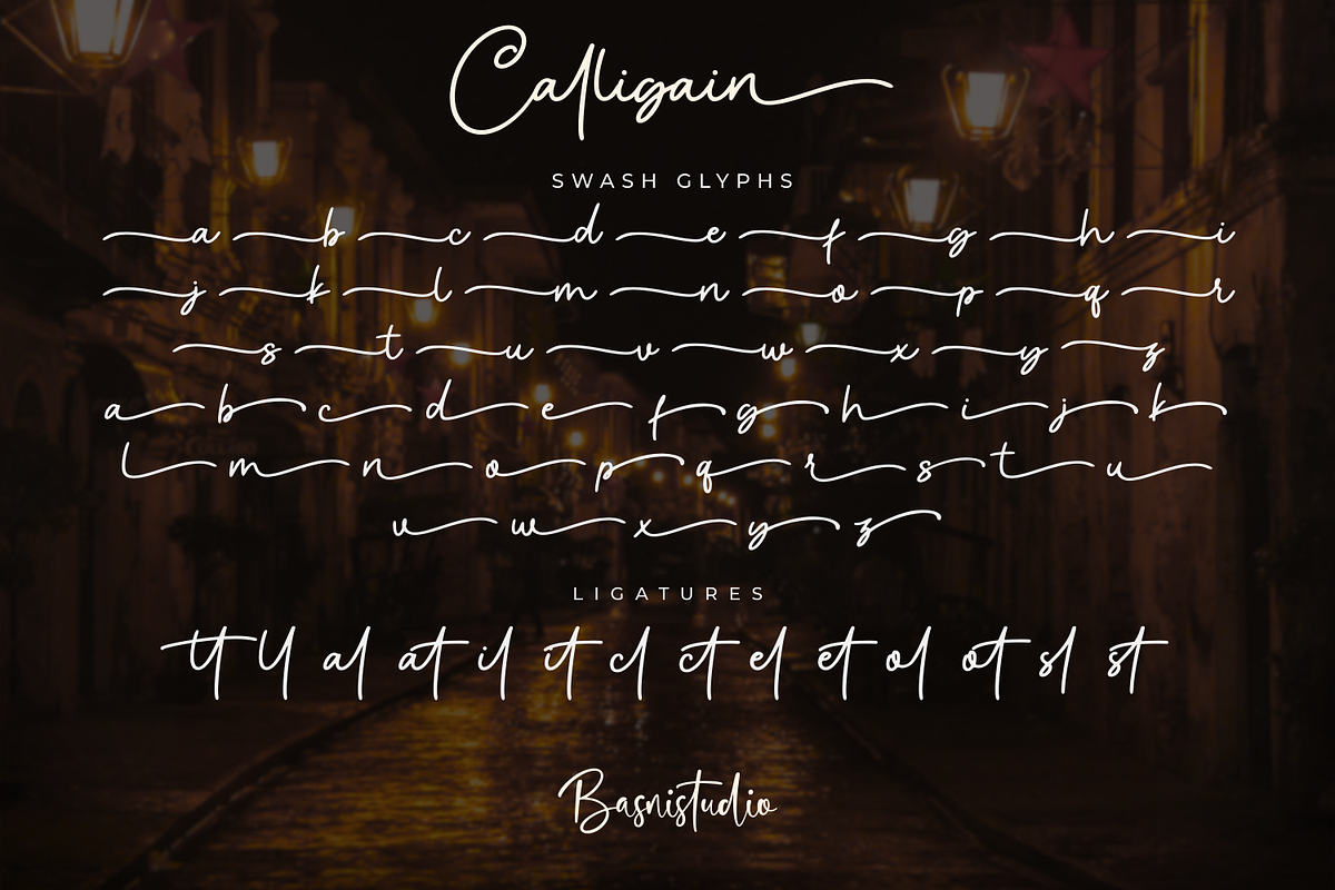 Calligain Handwritten Font, a Handwritten Font by Basnistudio (Photo 10 of 11)