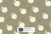 Cute Sheep Seamless Pattern, a Wallpaper Graphic by Irina Ostapenko (Thumbnail 1 of 5)