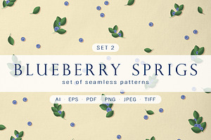 Blueberry sprigs - Set patterns