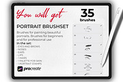Portrait stamp brushes for Procreate, a Brush Add-On by Procreate Market (Thumbnail 2 of 8)