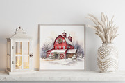 Winter Barn, a Background Graphic by Vasmila (Thumbnail 2 of 4)