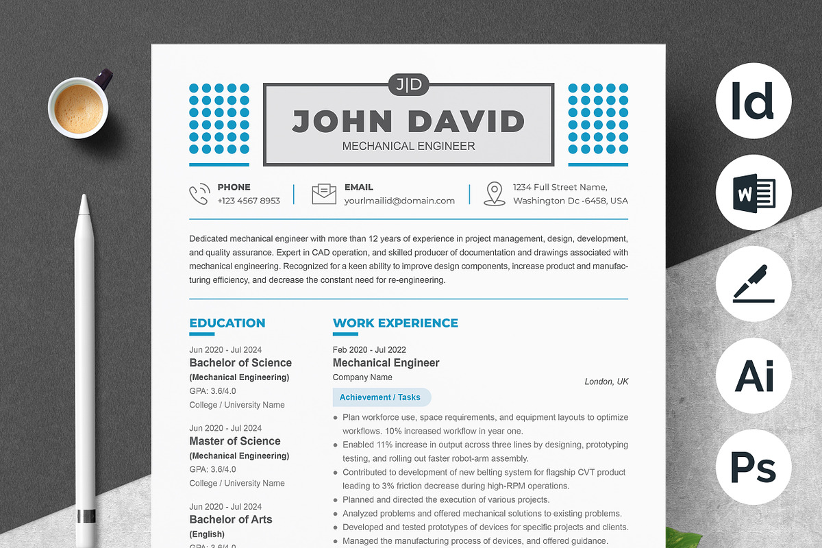 JOB WINNING RESUME - 50 TEMPLATES, a Resume Template by ResumeInventor (Photo 176 of 184)