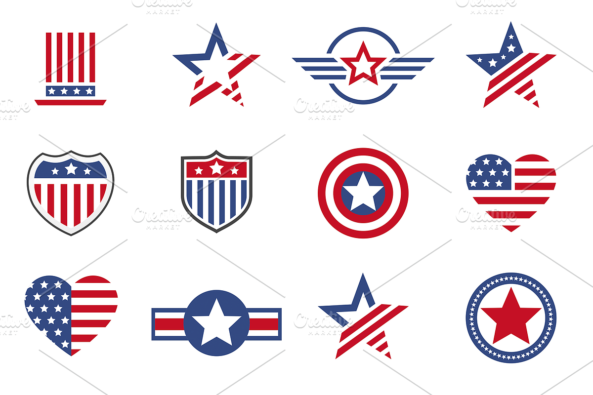 Signs with American symbols, an Object Graphic by ProArt