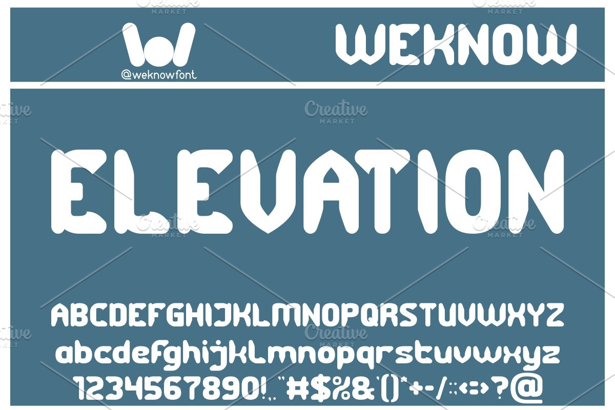 Elevation Font, a Font by weknow (Photo 1 of 8)