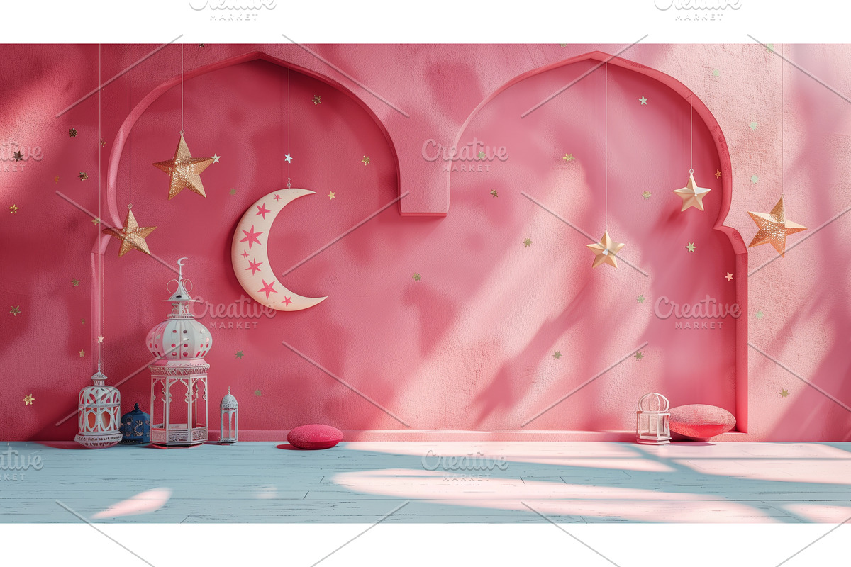 Elegant pink festive decorations for, an Illustration by Sergey Kotenev