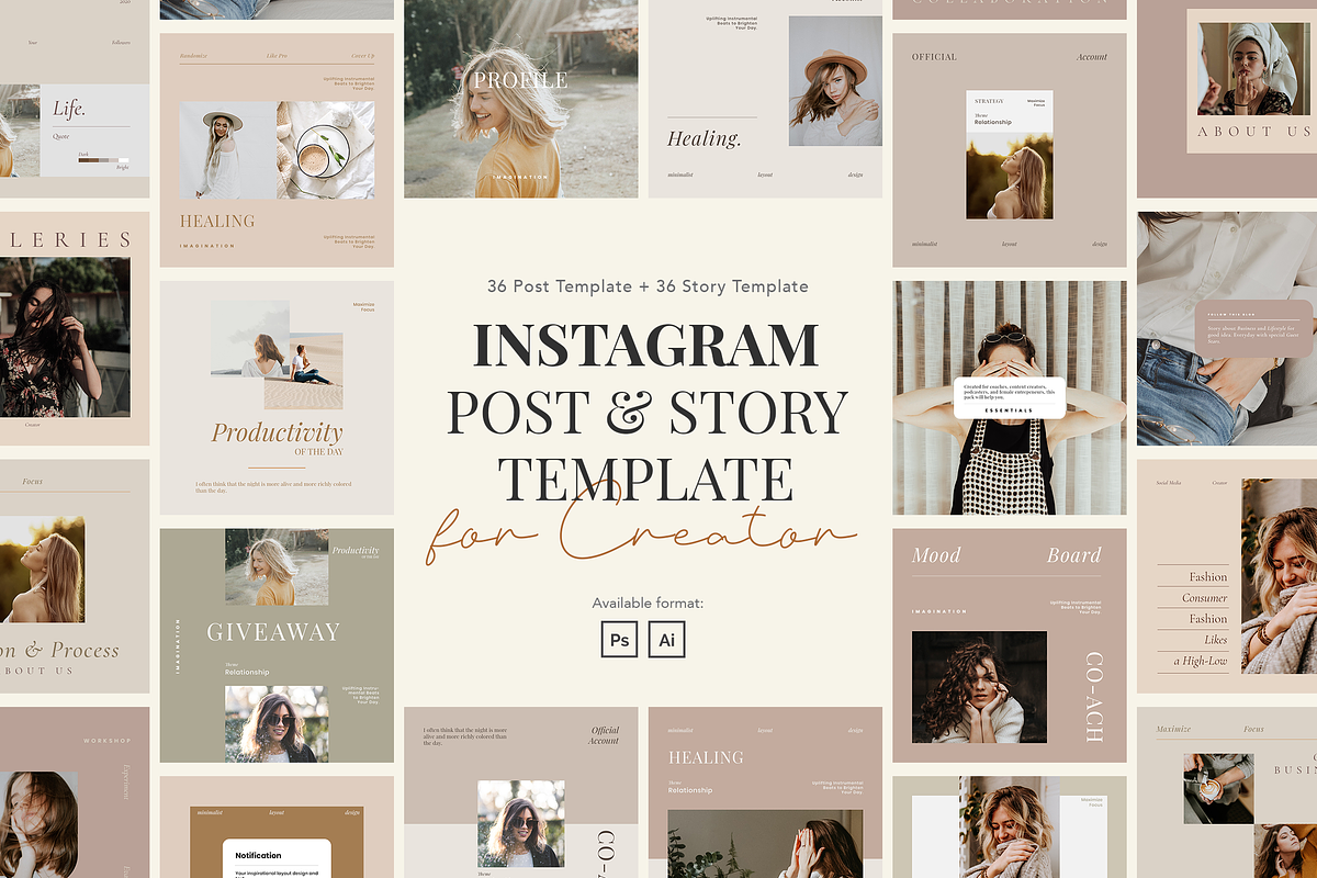 Minimalist Instagram Post & Story, a Social Media Template by peterdraw (Photo 1 of 11)