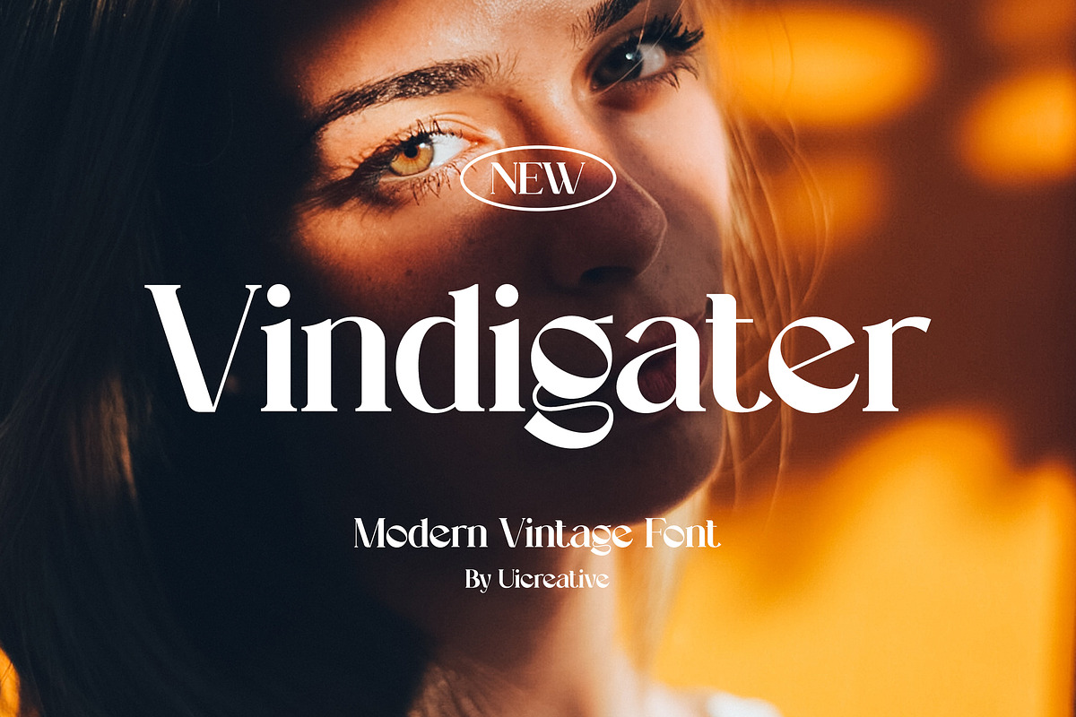 Vindigater Modern Retro Serif Font, a Serif Font by UICreative (Photo 1 of 13)