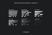 Black Marker Brushes for Illustrator, a Brush Add-On by Publiworks (Thumbnail 5 of 5)