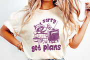 Sorry Got Plans, Funny Raccoon, an Illustration by SharpMarketplace (Thumbnail 2 of 9)