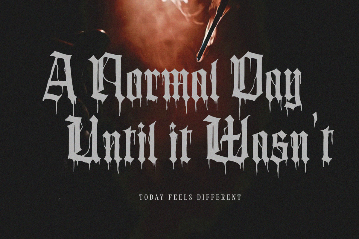 Grimvale Horror Gothic Blackletter, a Blackletter Font by Letterhend Studio (Photo 4 of 9)