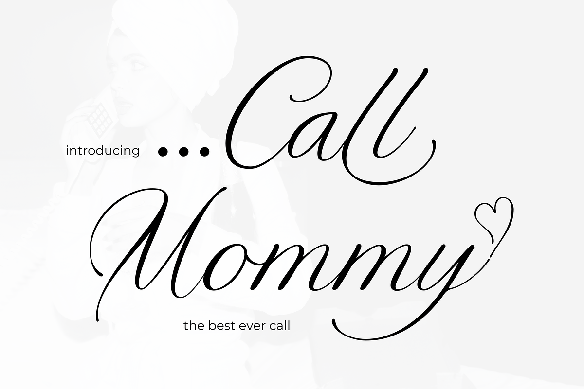 Call Mommy, a Script Font by Gatype (Photo 1 of 12)