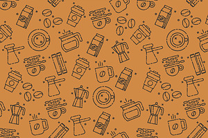 Coffee Icons Pattern