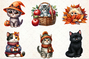 Watercolor Autumn Cat Clipart, an Illustration by Rose Art (Thumbnail 3 of 9)