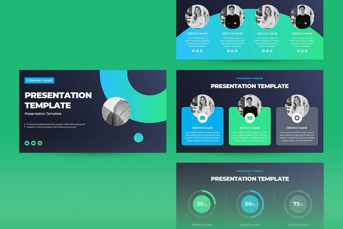 Sleek Marketing Pitch Deck, a Presentation Template by CreativeUP (Photo 3 of 6)