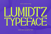 Lumidtz Sans Serif Display Font, a Sans Serif Font by Maulana Creative (Thumbnail 1 of 7)