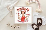 Retro Girl Christmas PNG Shirt Girl, an Illustration by CraftArtStudio (Thumbnail 4 of 4)