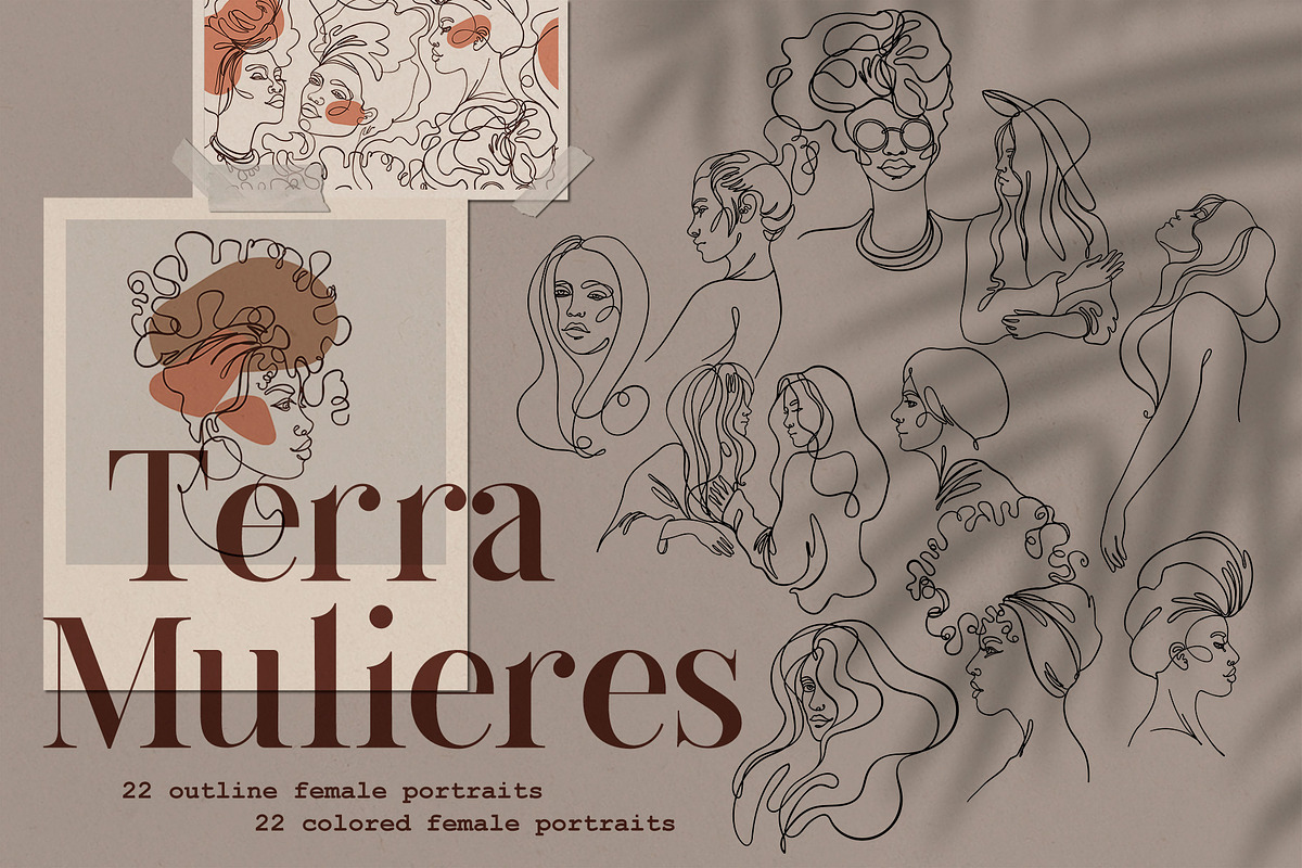 Terra Mulieres. Vector Set of 72., a Decorative Illustration by Varvara Gorbash (Photo 7 of 8)