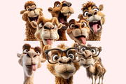 Funny Camel Clipart PNG Bundle, a Graphic by M9 Design (Thumbnail 8 of 10)