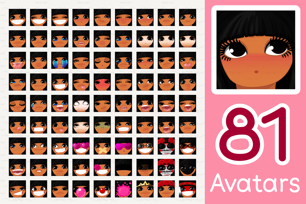 vector BIG avatars SET, a Templates & Theme by WINDmade (Photo 7 of 40)
