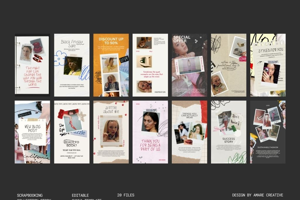 20 Scrapbooking Instagram Story, a Social Media Template by Amaré Creative (Photo 6 of 7)
