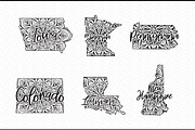US States Map Bundle, a Graphic by CraftlabSVG (Thumbnail 3 of 12)