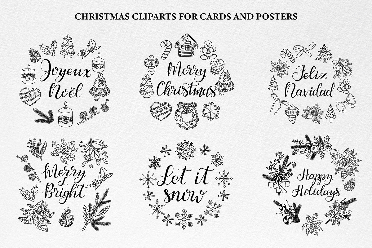 Merry Christmas HandDrawn Collection, a Decorative Illustration by Decor Lines (Photo 8 of 12)