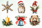 Woodland Christmas Clipart, an Illustration by Creative Art (Thumbnail 4 of 10)