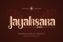 Jayaksara - Javanese Display Font