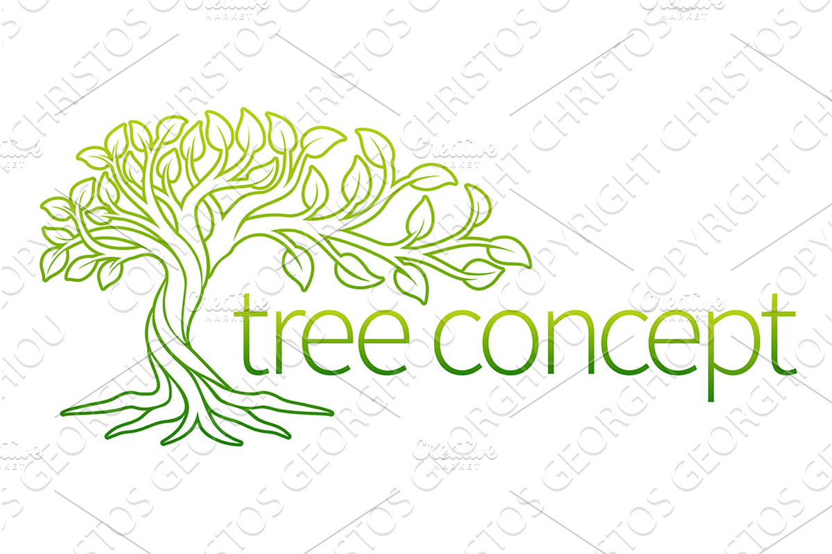 Tree Life of Life Concept Icon, an Object Illustration by Christos Georghiou