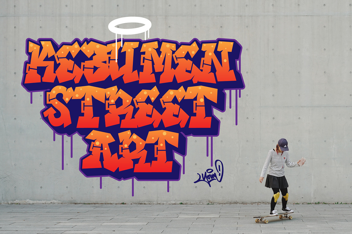 MWD Graff - Wildstyle Graffiti Font, a Font by Prioritype Co (Photo 5 of 6)