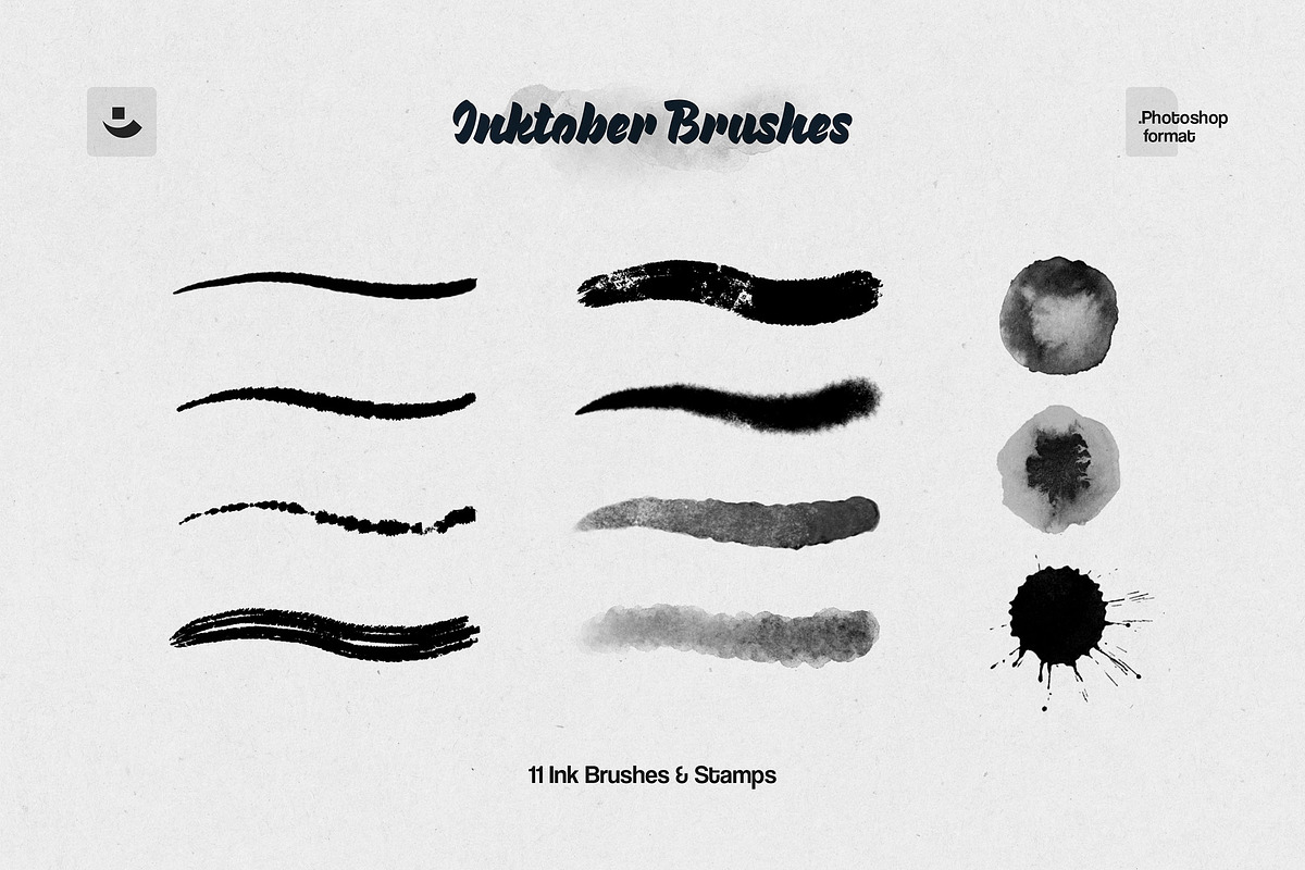 Inktober Photoshop Brushes, a Brush Add-On by pixelbuddha.net (Photo 4 of 6)