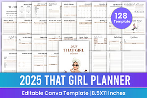 2025 That Girl Planner Canva KDP