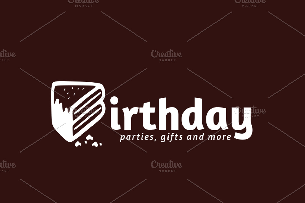 Birthday Cake Logo Template, a Branding & Logo Template by Zlaws (Photo 5 of 5)