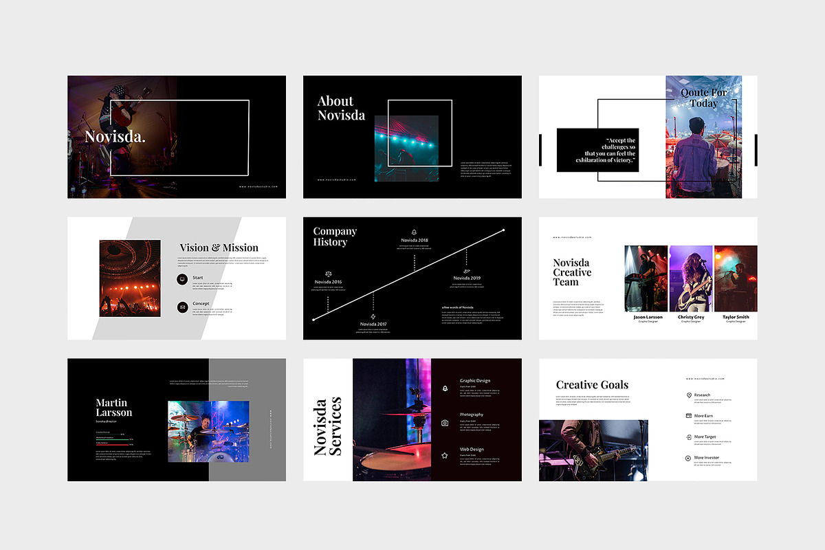 Novisda - Concert Google Slides, a Presentation Template by eunavia (Photo 5 of 7)