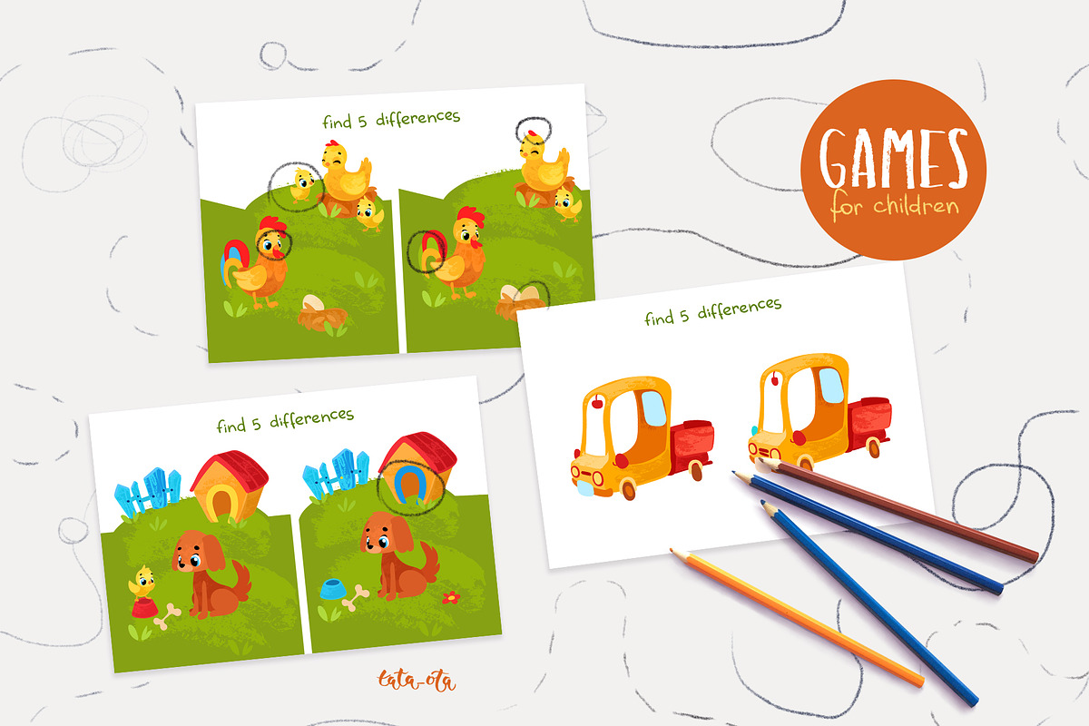 Games for children, an Animal Illustration by tata_ota (Photo 5 of 5)