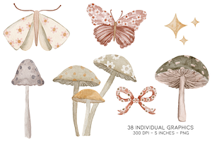 Watercolor Cottagecore Clipart