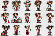 Whimsical Nurse Girls Clipart, a Seasonal Illustration by Rose Art (Thumbnail 2 of 5)