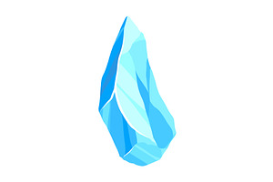 Crystal of ice, iceberg broken, an Illustration by Things for designers
